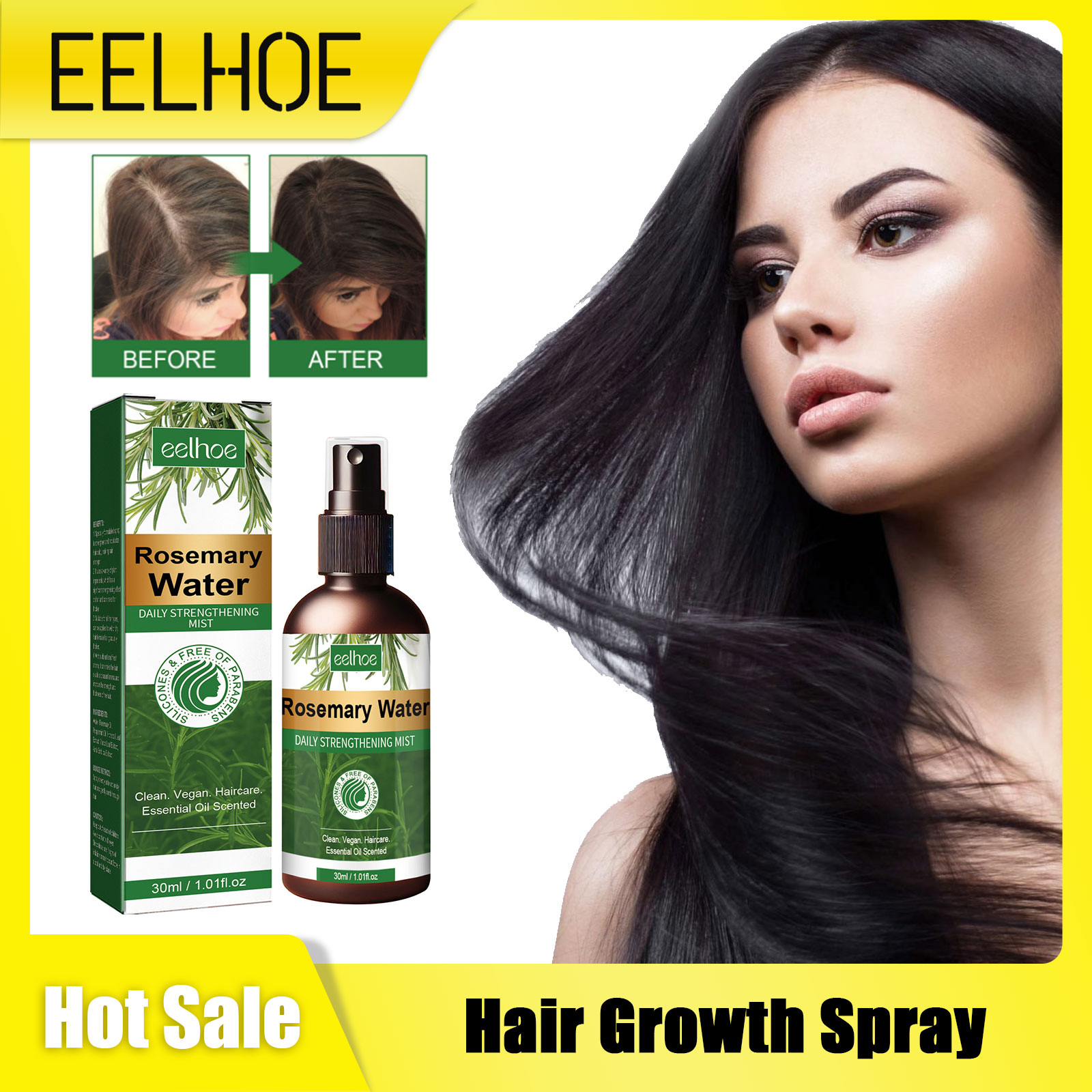 Hair Care For Hair Loss - Rosemary Spray for Hair Nourishing Scalp