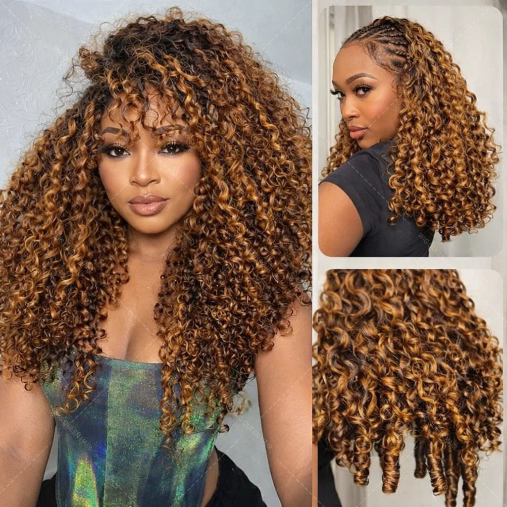 P427 Highlight Burmese Curly F - Crochet Braiding Hair recension och pris