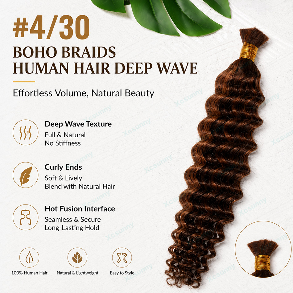 Color #4/30 Boho Braids Human  - Hair Care Formulation recension och pris
