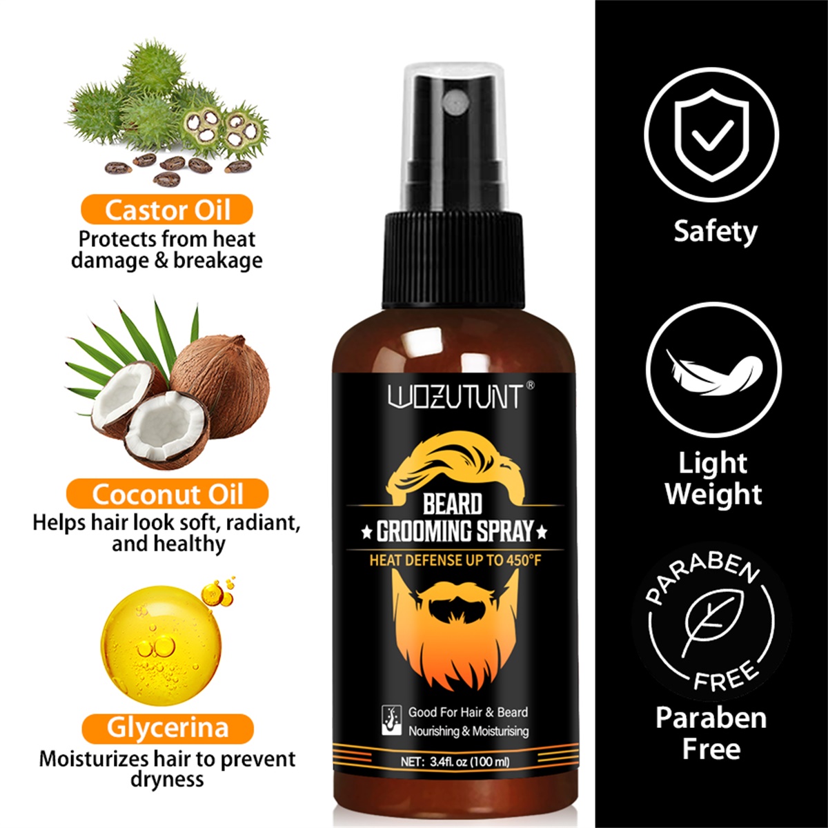 Beard Grooming Spray Protect H - Heat Protectant Spray recension och pris