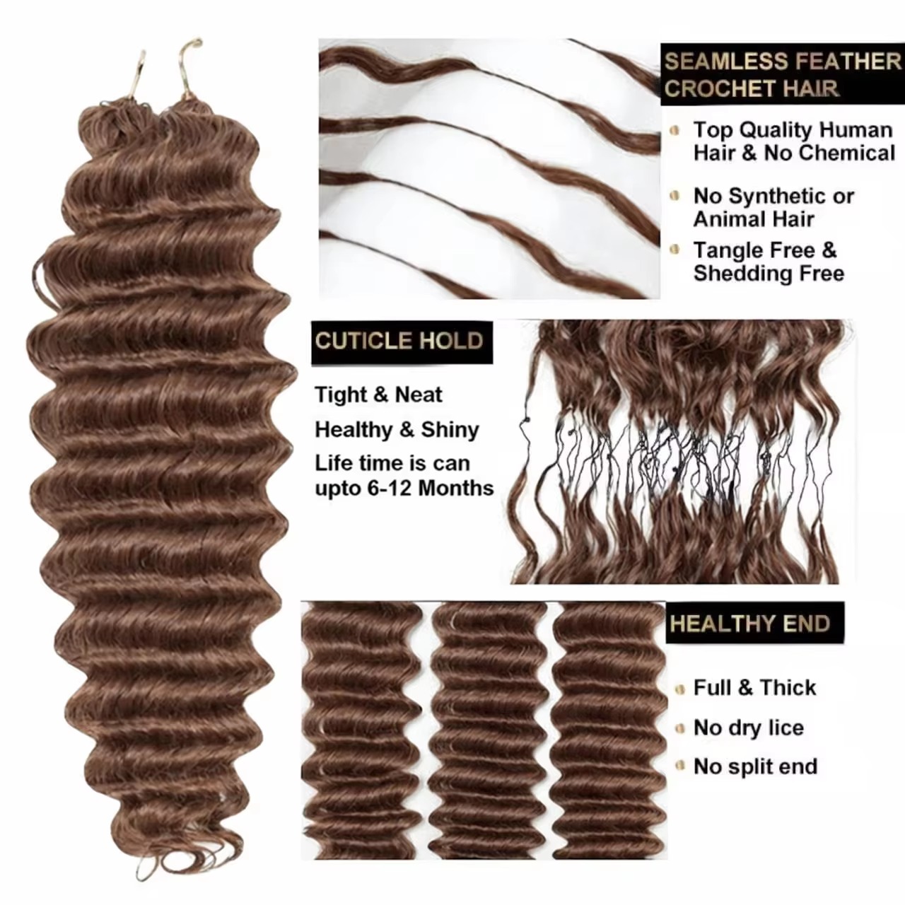 Smilegirl  Deep Wave Crochet H - Crochet Braiding Hair recension och pris